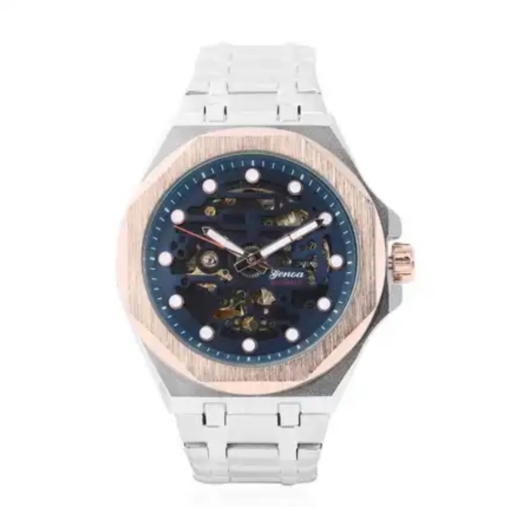 New in Box GENOA Automatic Mechanical Movement Watch in Stainless Steel!